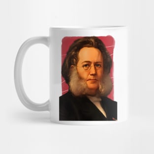 Norwegian playwright Henrik Ibsen Illustration Mug